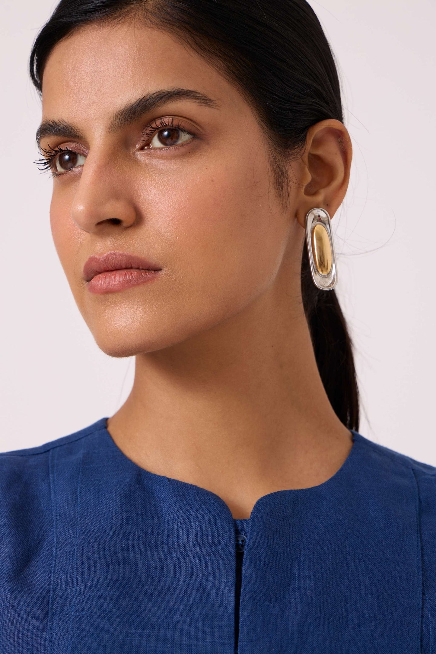 Oceania Blue Linen Top