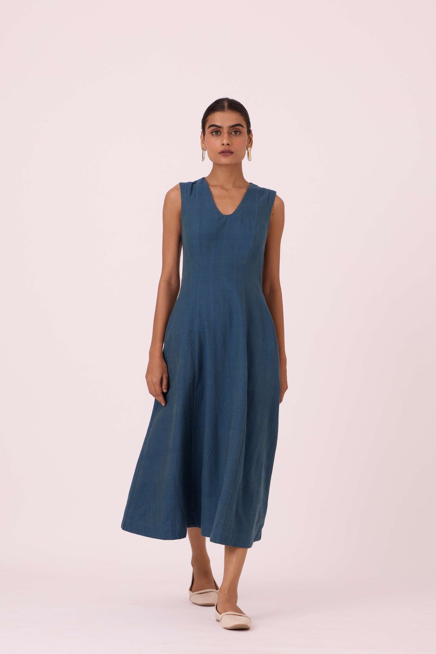 Emy Blue Handwoven Dress