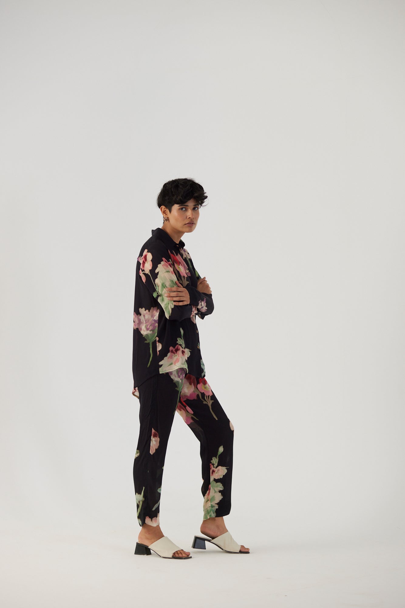 Juliet Black Crepe Coord Set