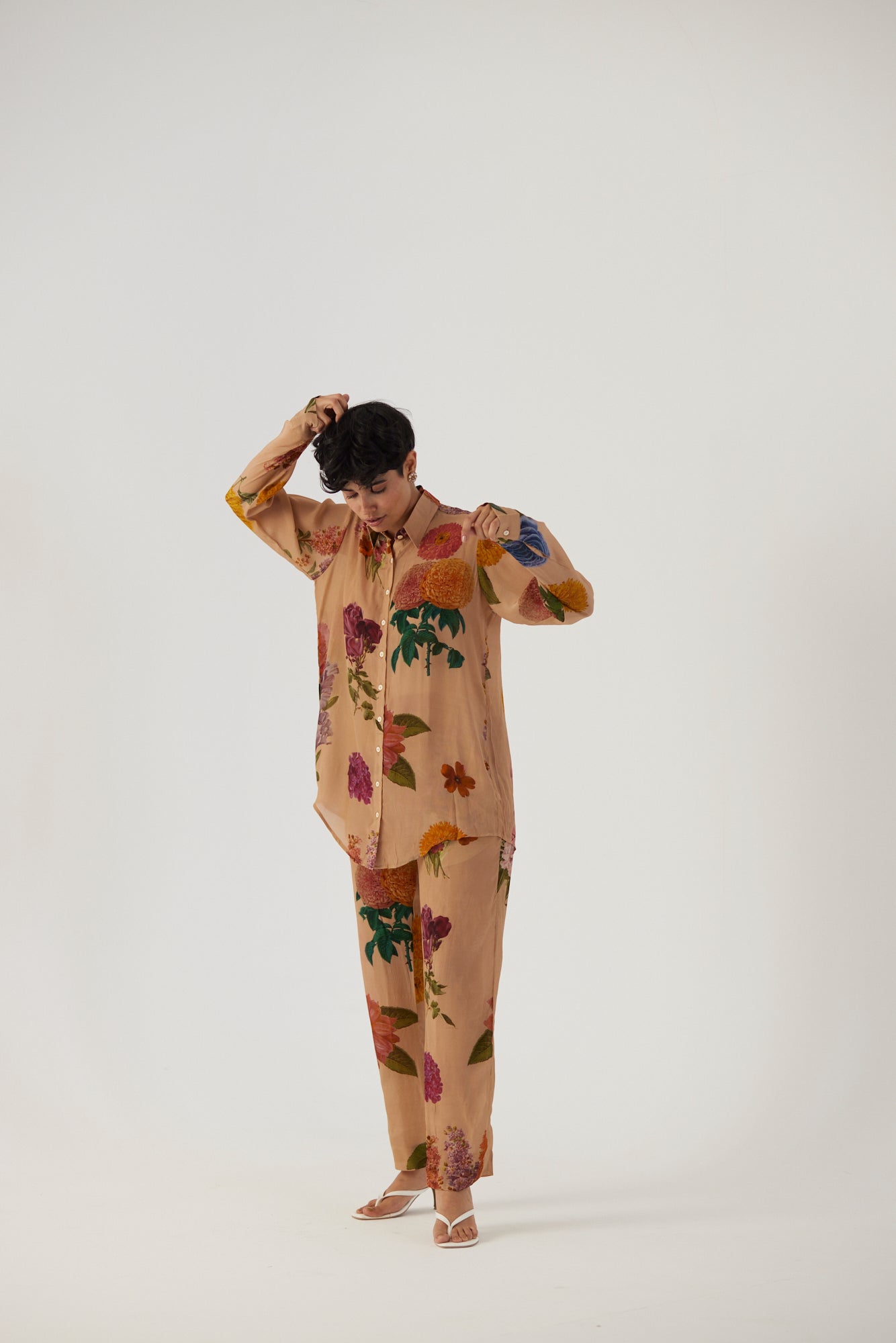 Vintage Garden Crepe Coord Set