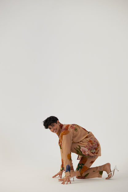 Vintage Garden Crepe Coord Set