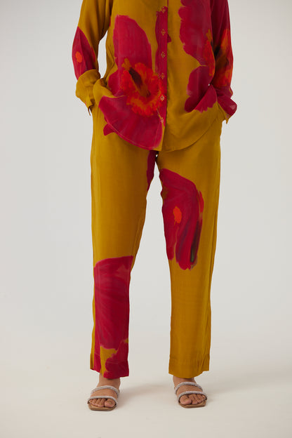 Pink Poppies Crepe Coord Set