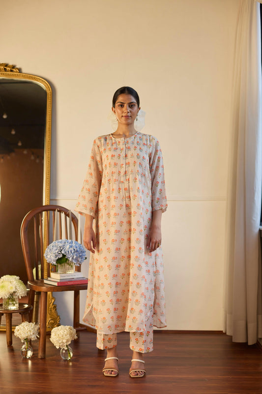 Taupe Tuck Relaxed Fit Co Ord