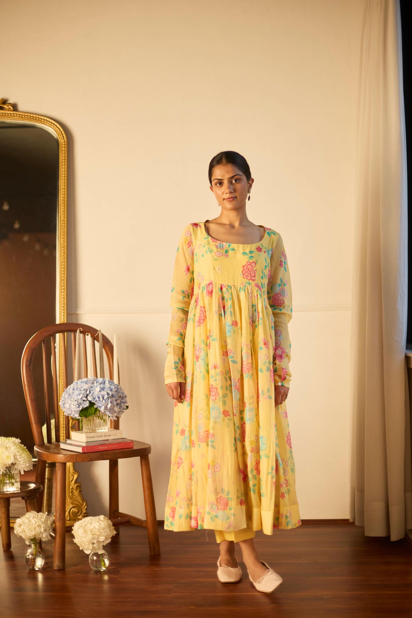 Lemon Florette Anarkali