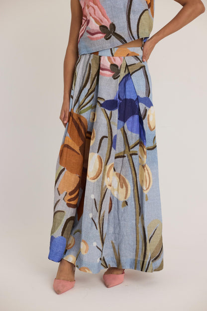 Nico Linen Top & Skirt Set