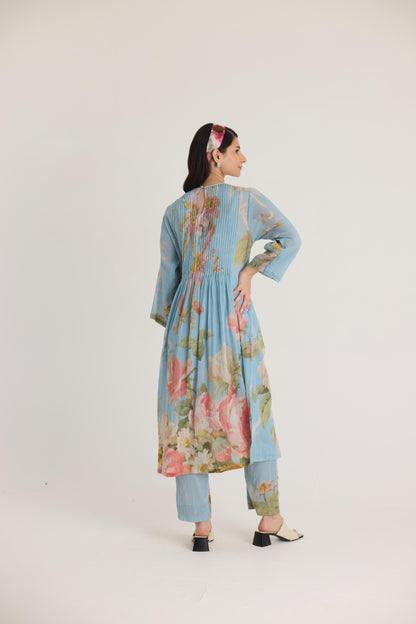 Taffy Pintucks Kurta Set