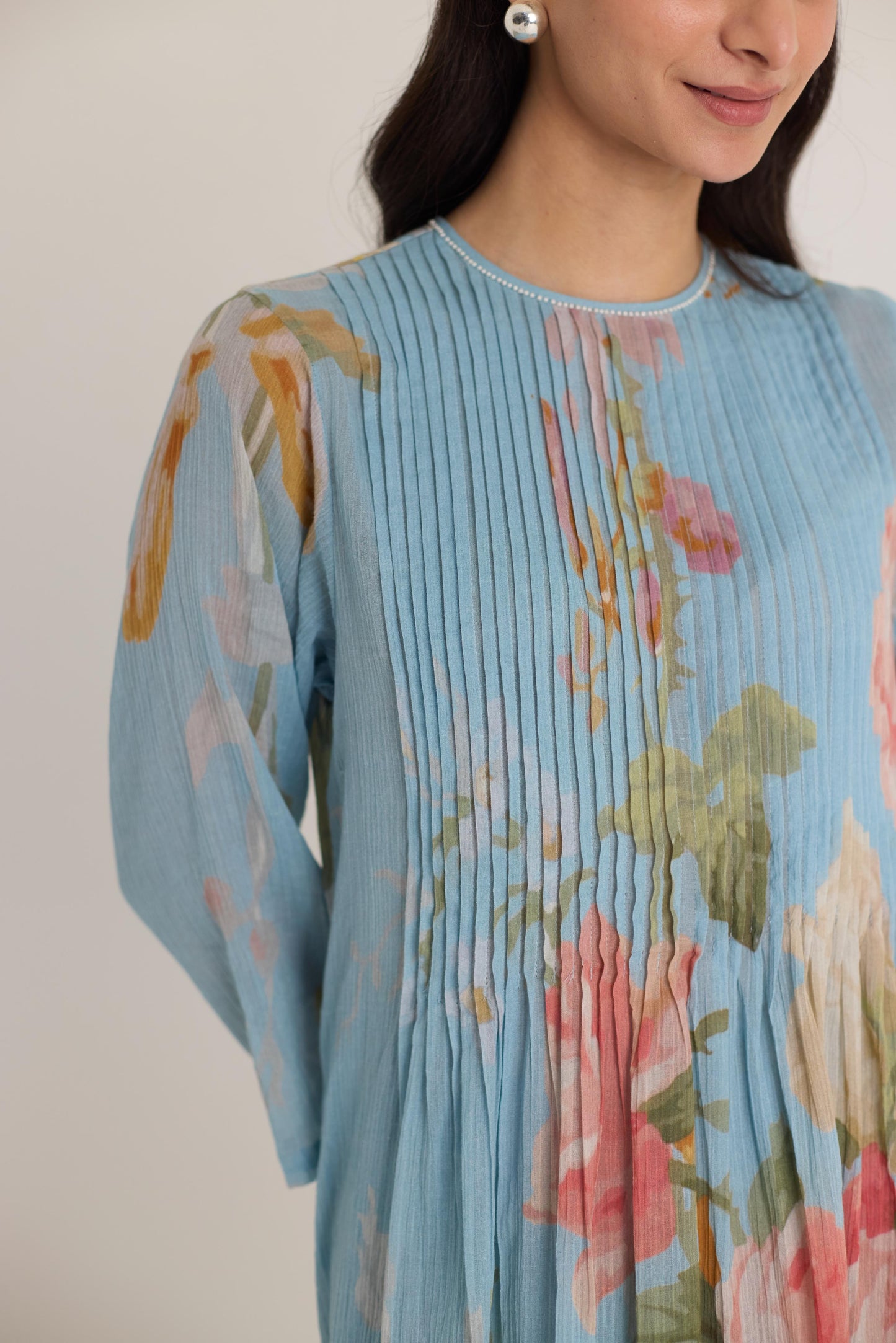 Taffy Pintucks Kurta Set