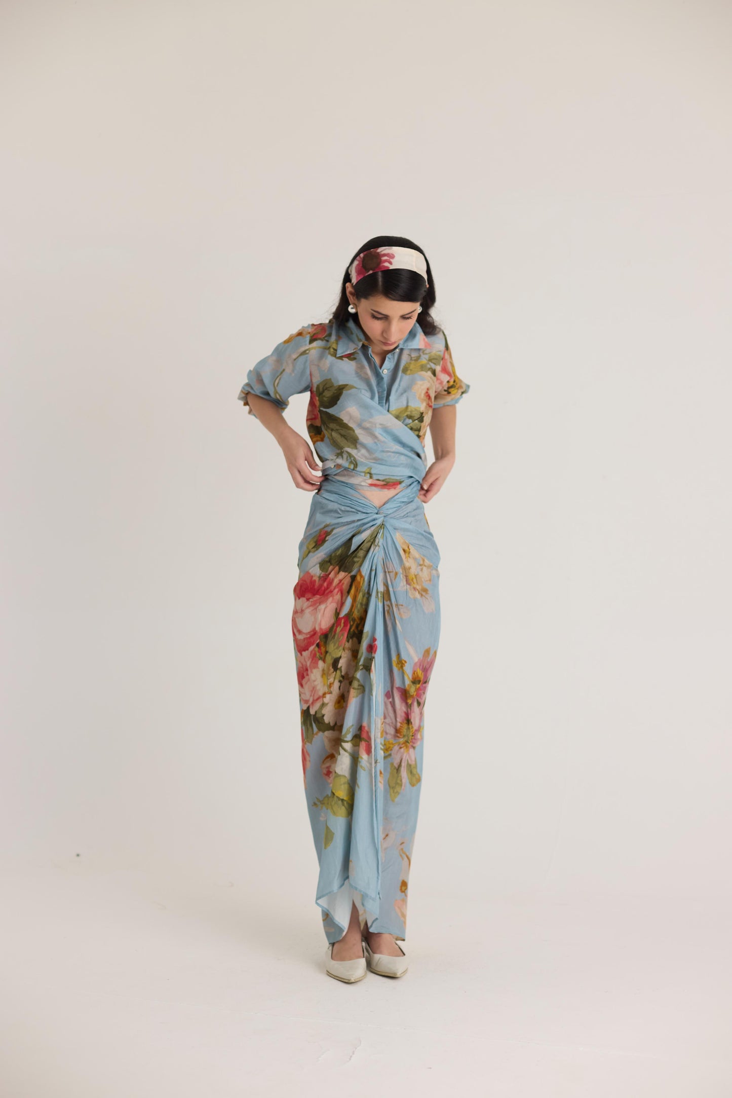 Taffy Tie-up Top & Skirt Set