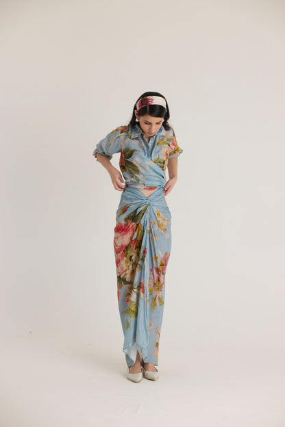 Taffy Tie-up Top & Skirt Set