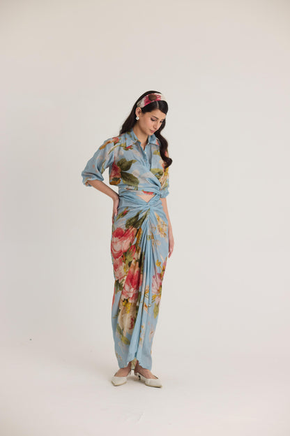 Taffy Tie-up Top & Skirt Set