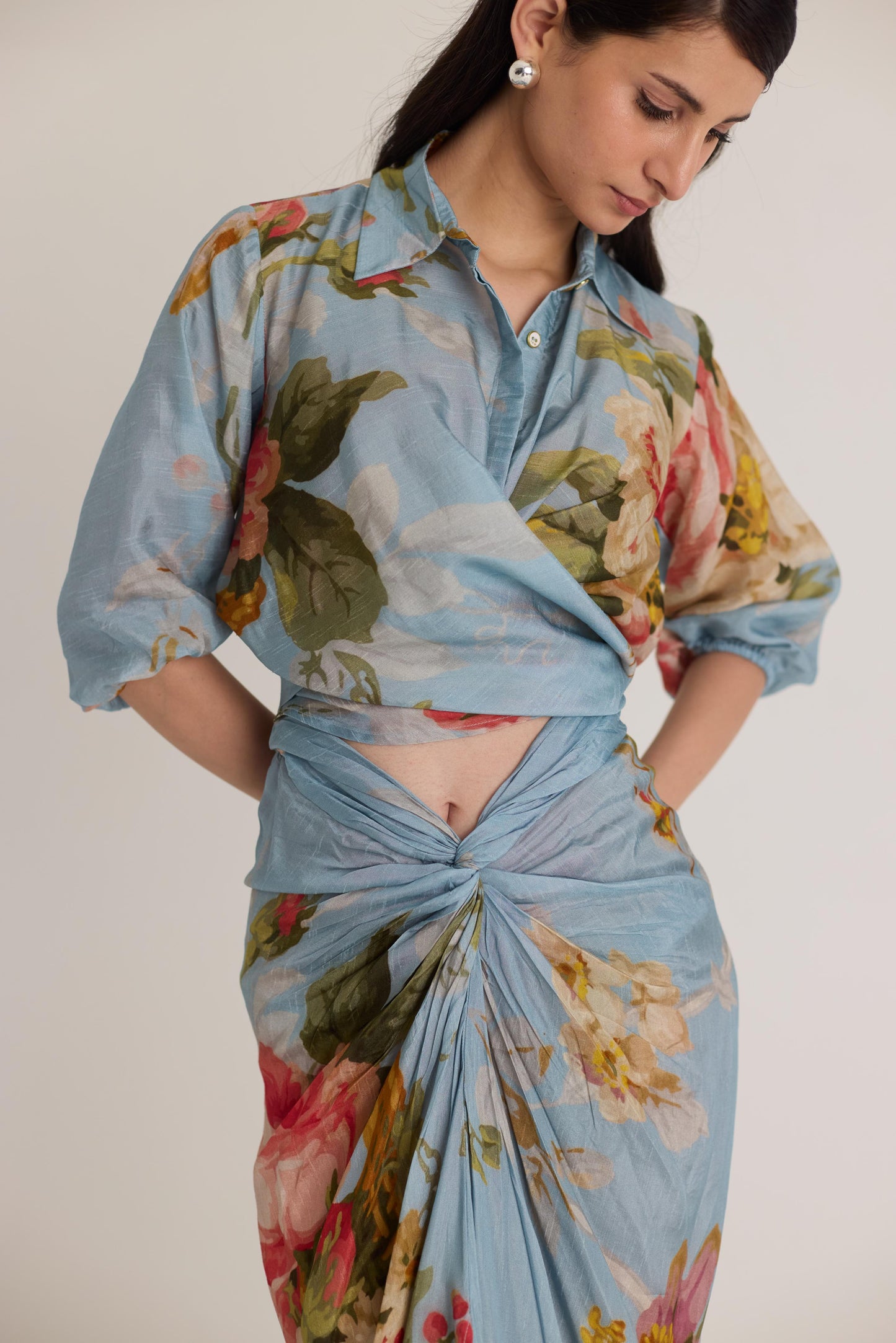 Taffy Tie-up Top & Skirt Set