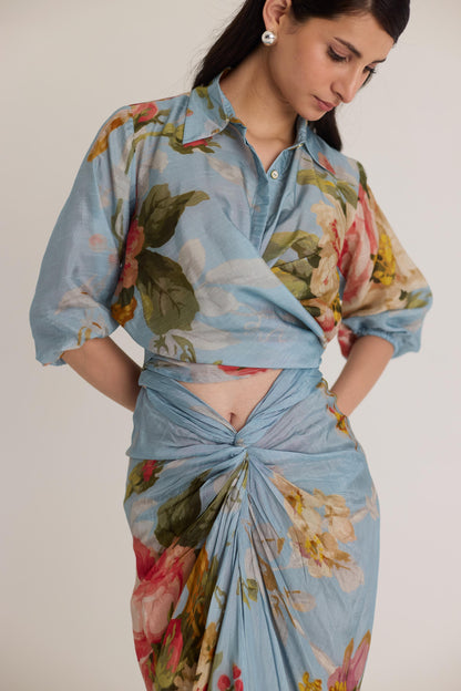 Taffy Tie-up Top & Skirt Set