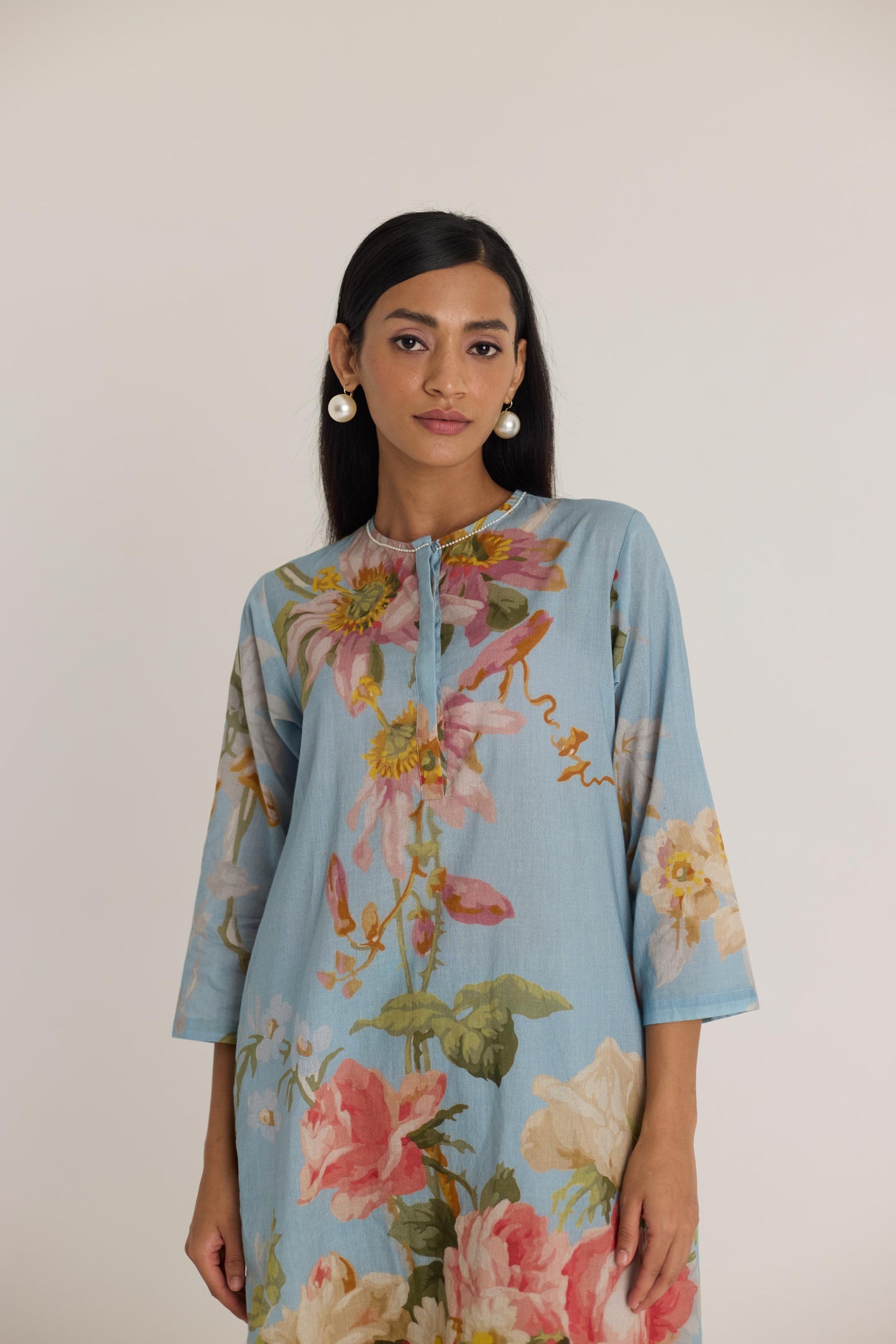 Taffy Long Cotton Kurta Set