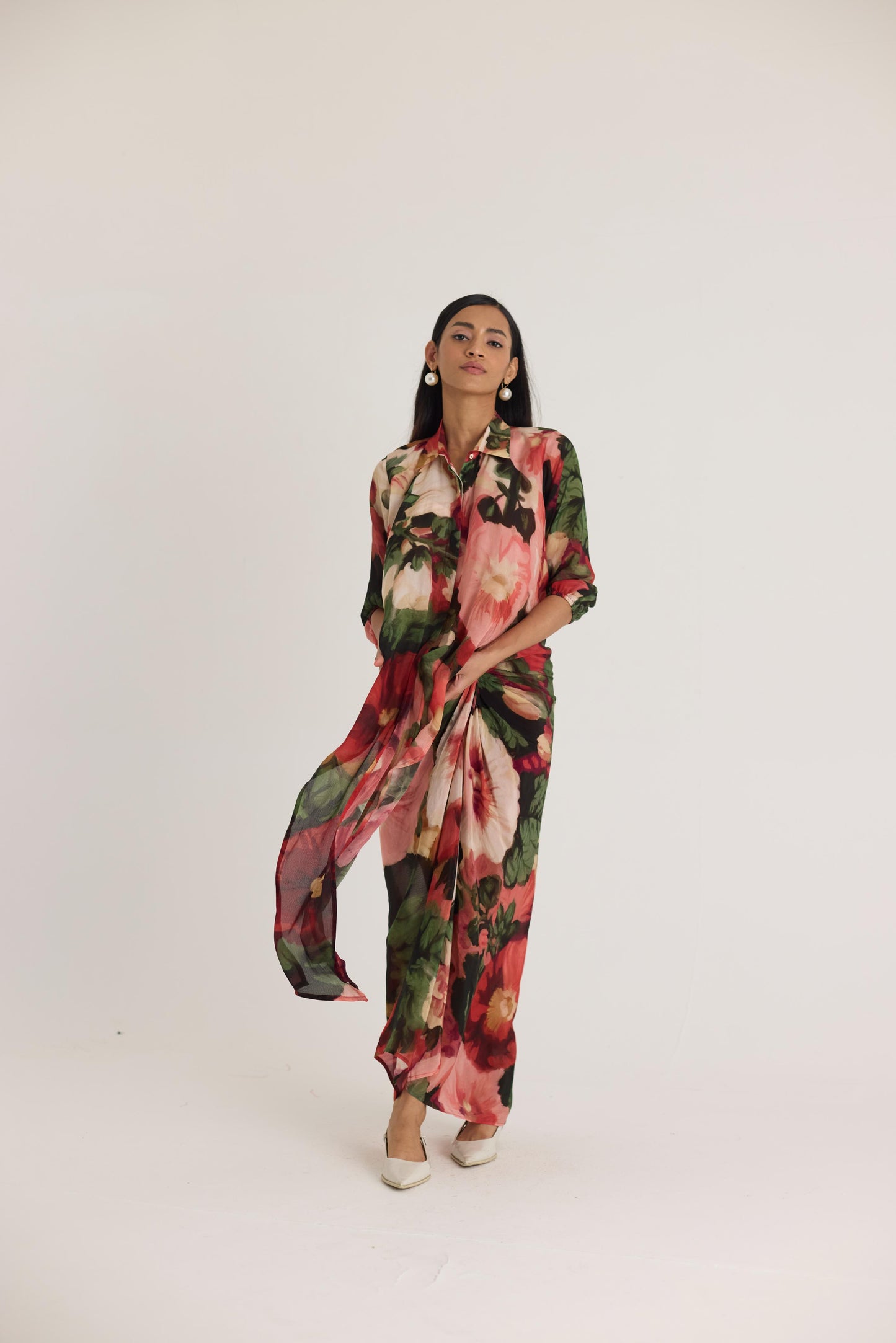 Scarlett  Tie -up Top & Skirt Set