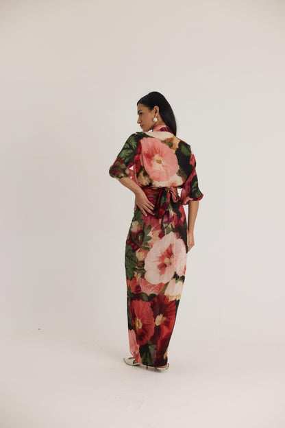 Scarlett  Tie -up Top & Skirt Set