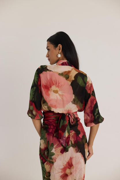 Scarlett  Tie -up Top & Skirt Set