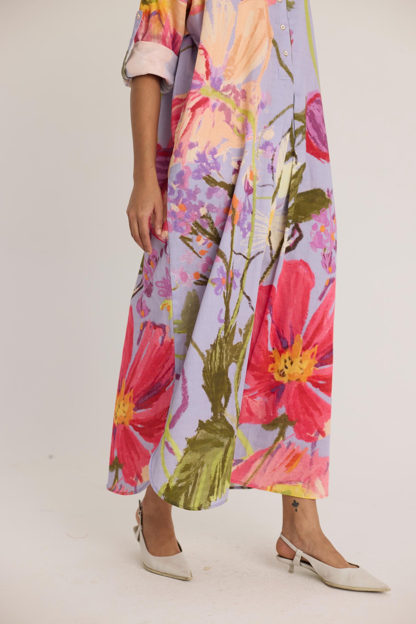 Dolly Purple Shirt Dress