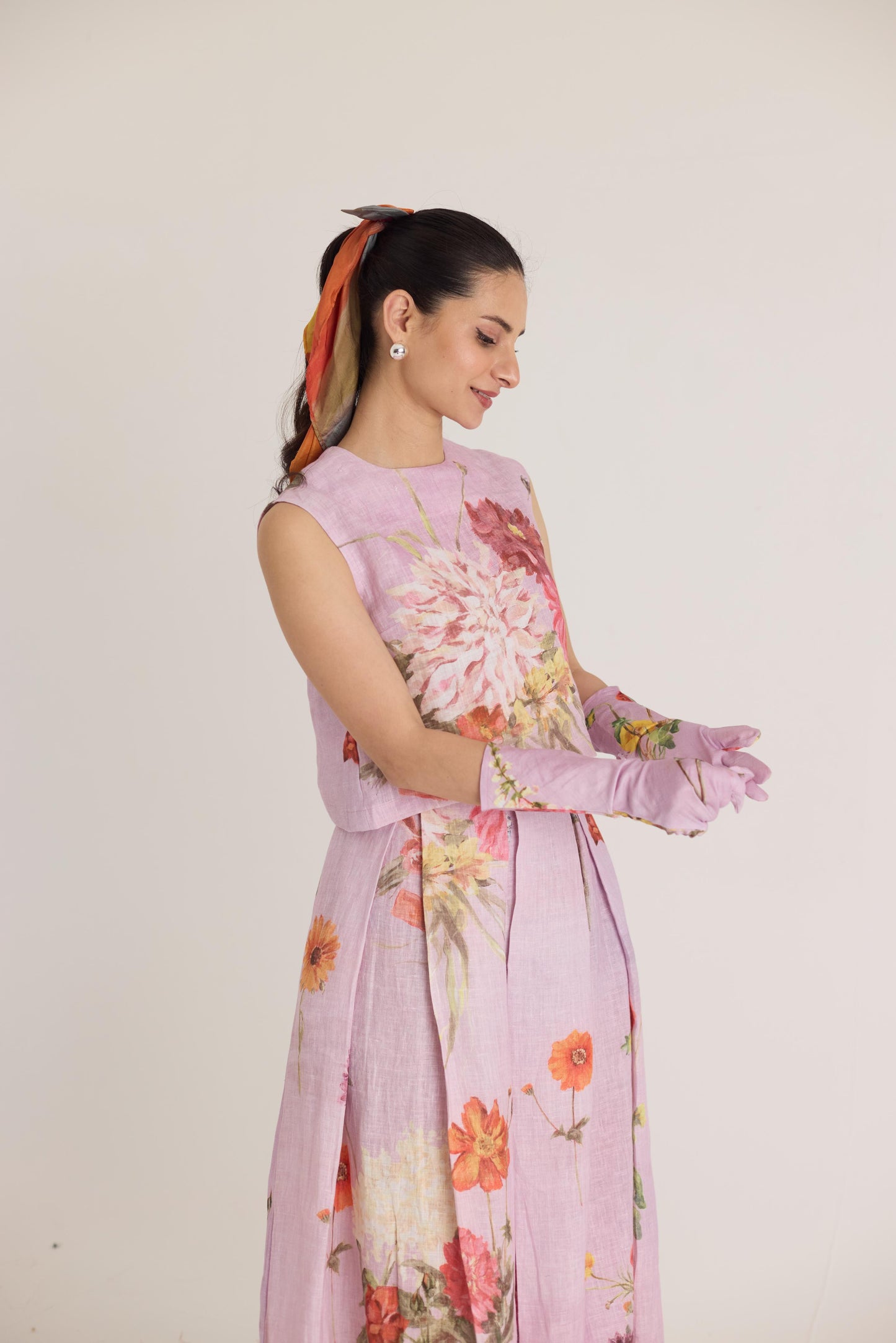 Giggle Berry Linen Top & Skirt Set