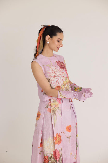 Giggle Berry Linen Top & Skirt Set