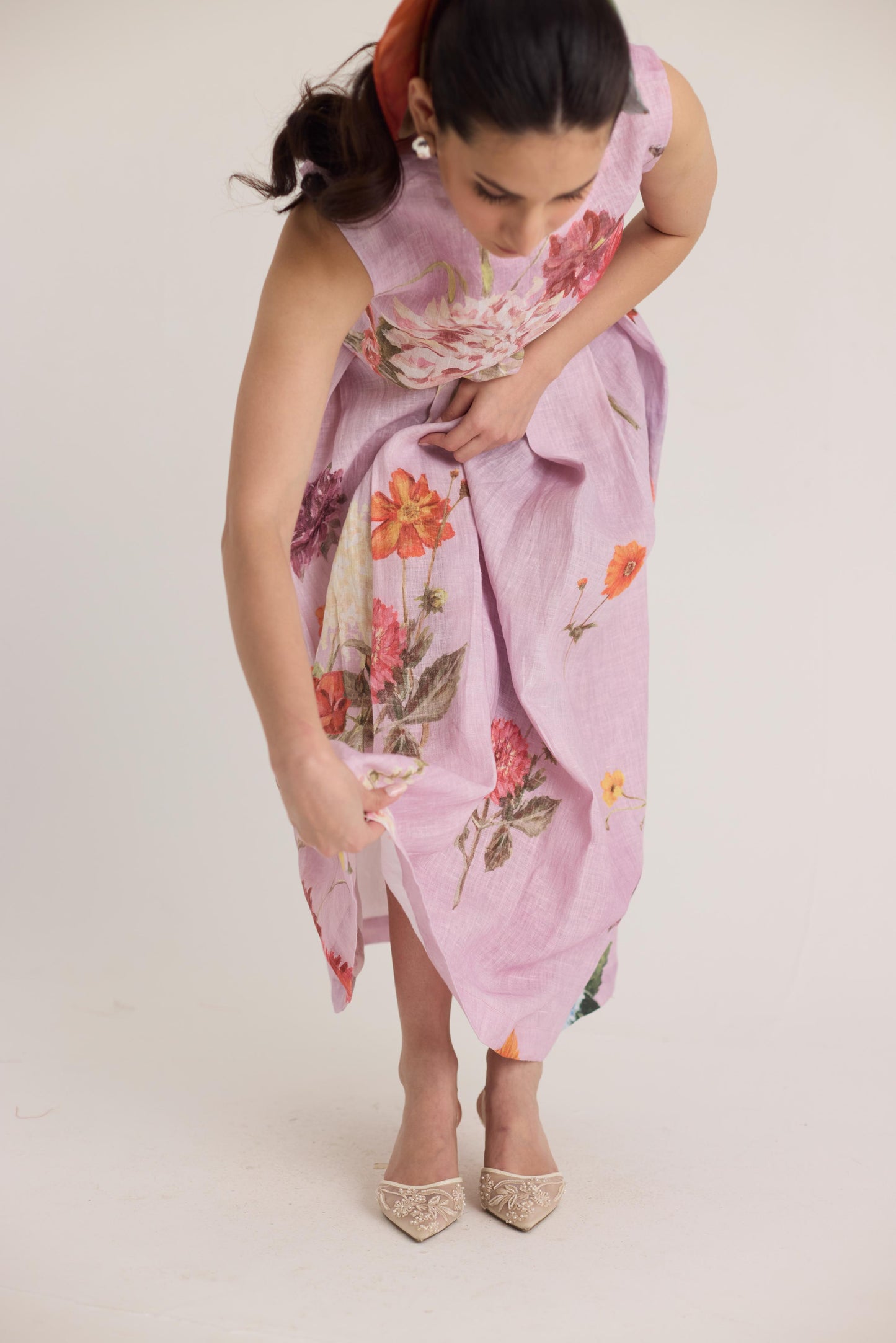 Giggle Berry Linen Top & Skirt Set