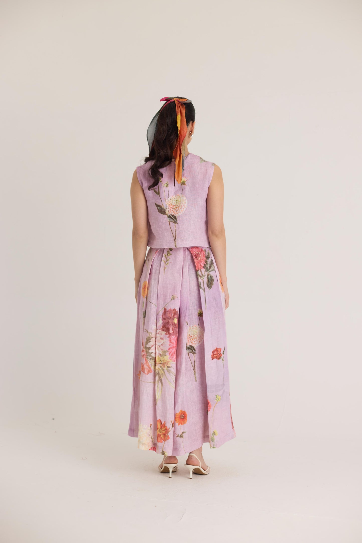 Giggle Berry Linen Top & Skirt Set