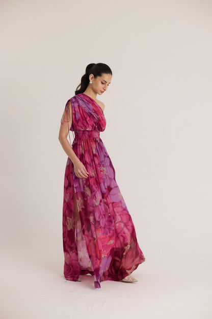 Violet One Shoulder Dress