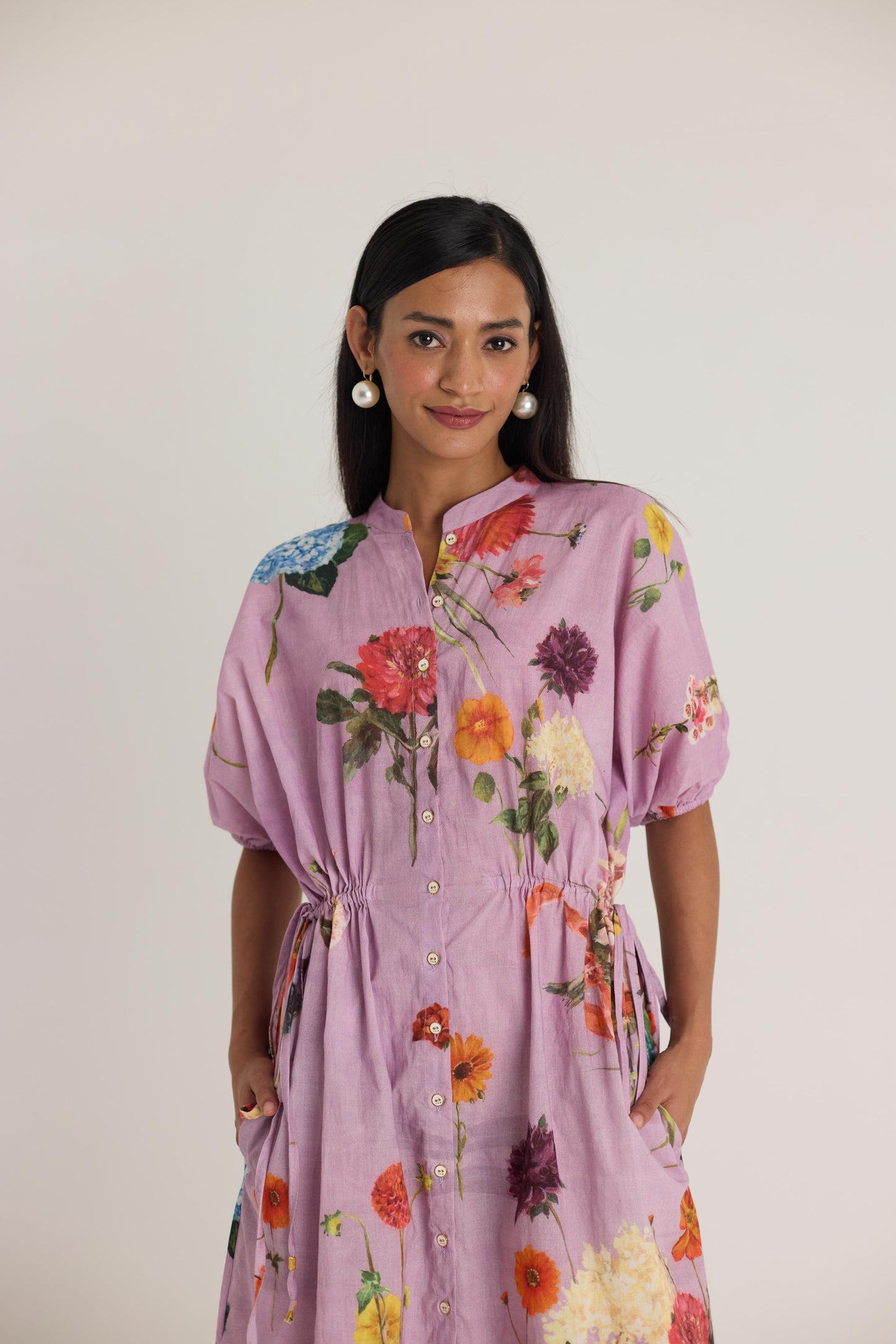 Giggle Berry  Lilac Side Tie Up Dress