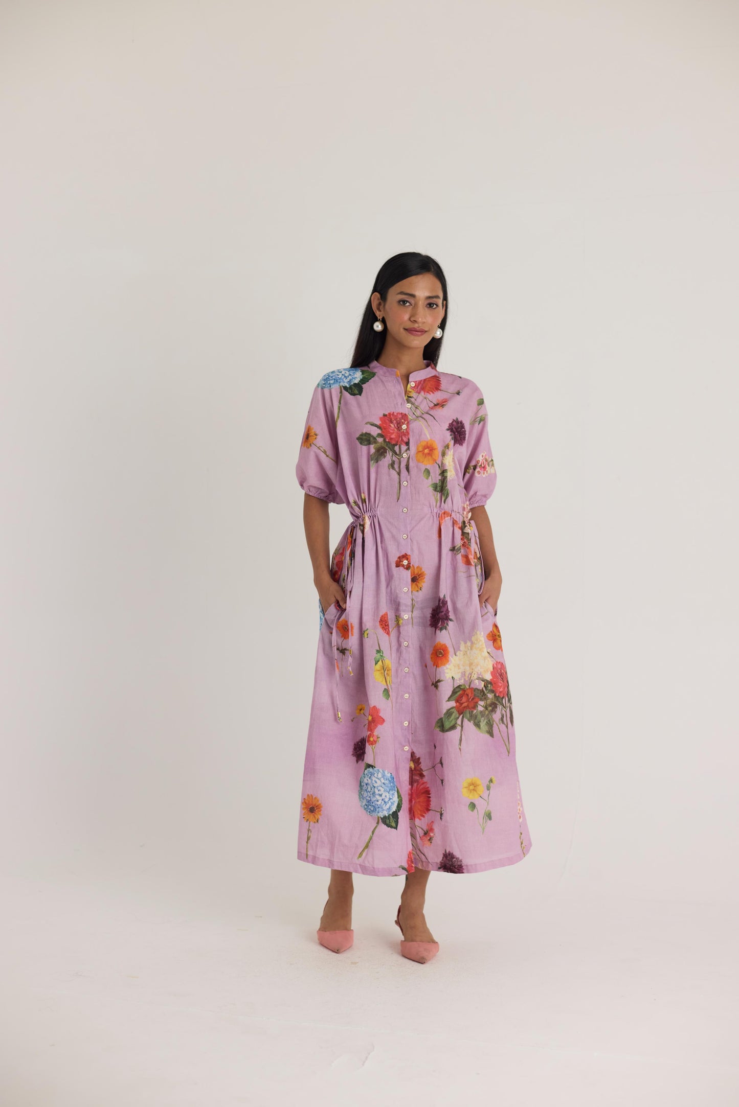 Giggle Berry  Lilac Side Tie Up Dress