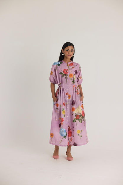 Giggle Berry  Lilac Side Tie Up Dress