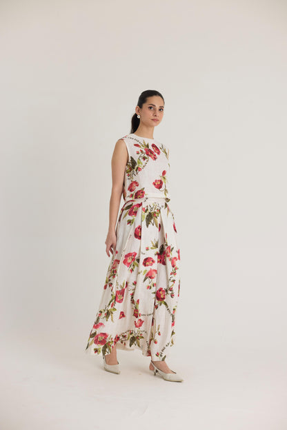 Rosita Linen Top & Skirt Set