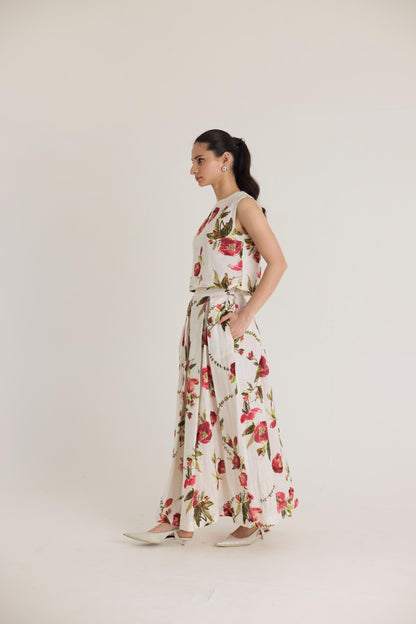 Rosita Linen Top & Skirt Set