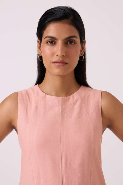 Vronsky Pink Handwoven Jumpsuit