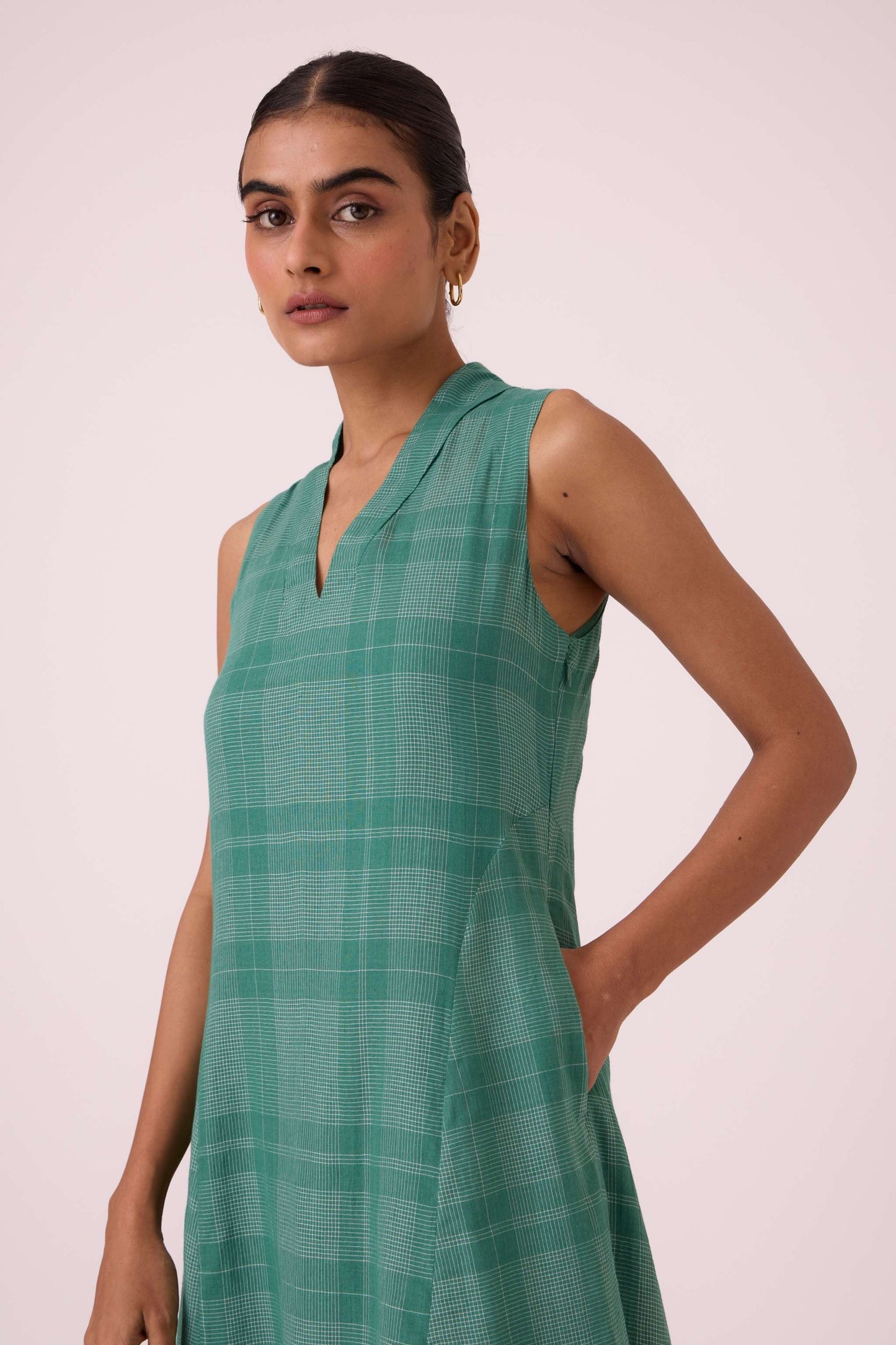 Orwell Green Handwoven Dress