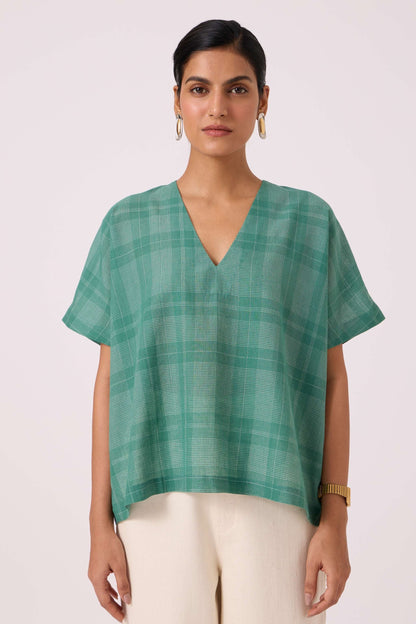 Rue Green Handwoven Top