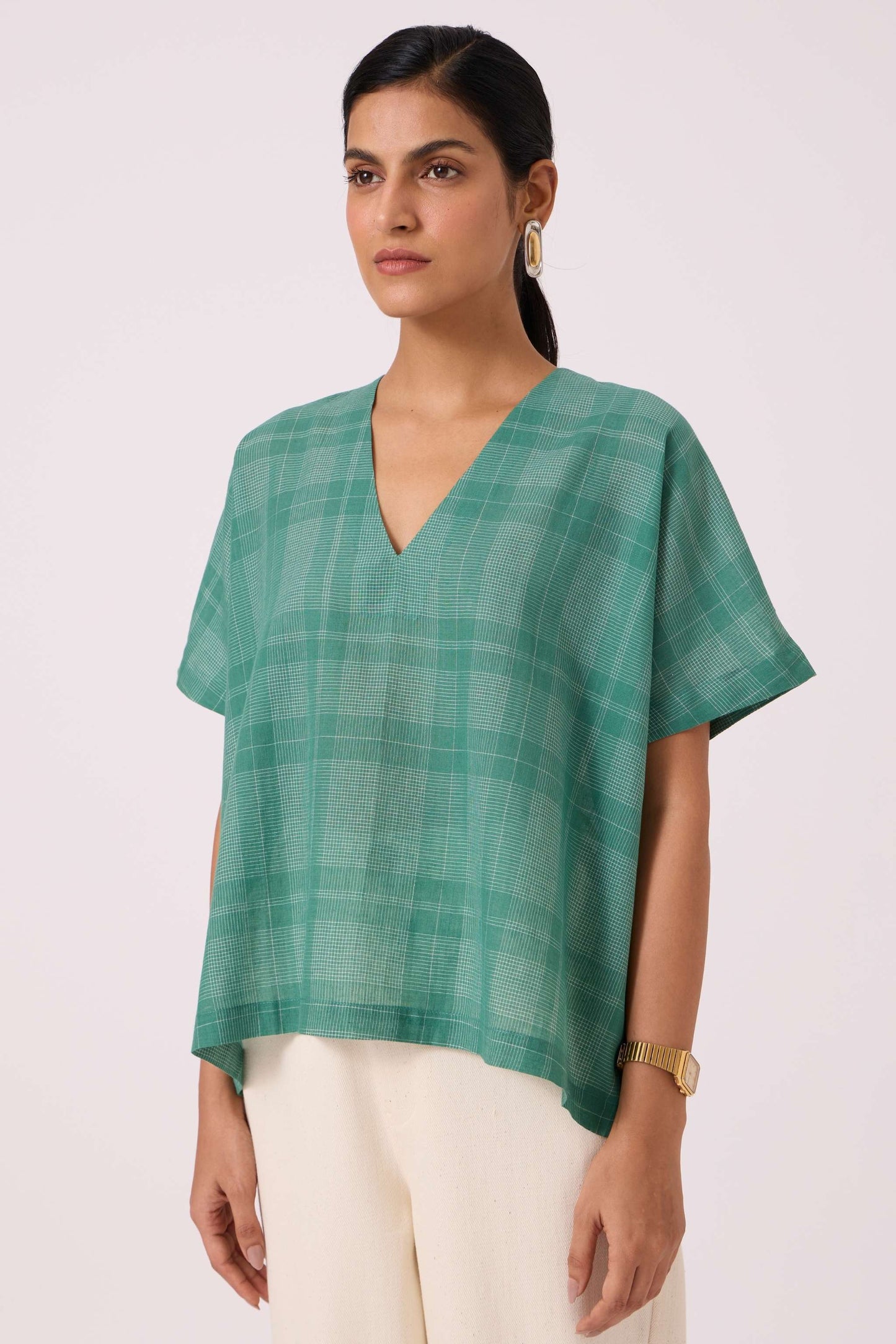 Rue Green Handwoven Top