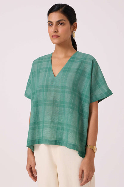 Rue Green Handwoven Top