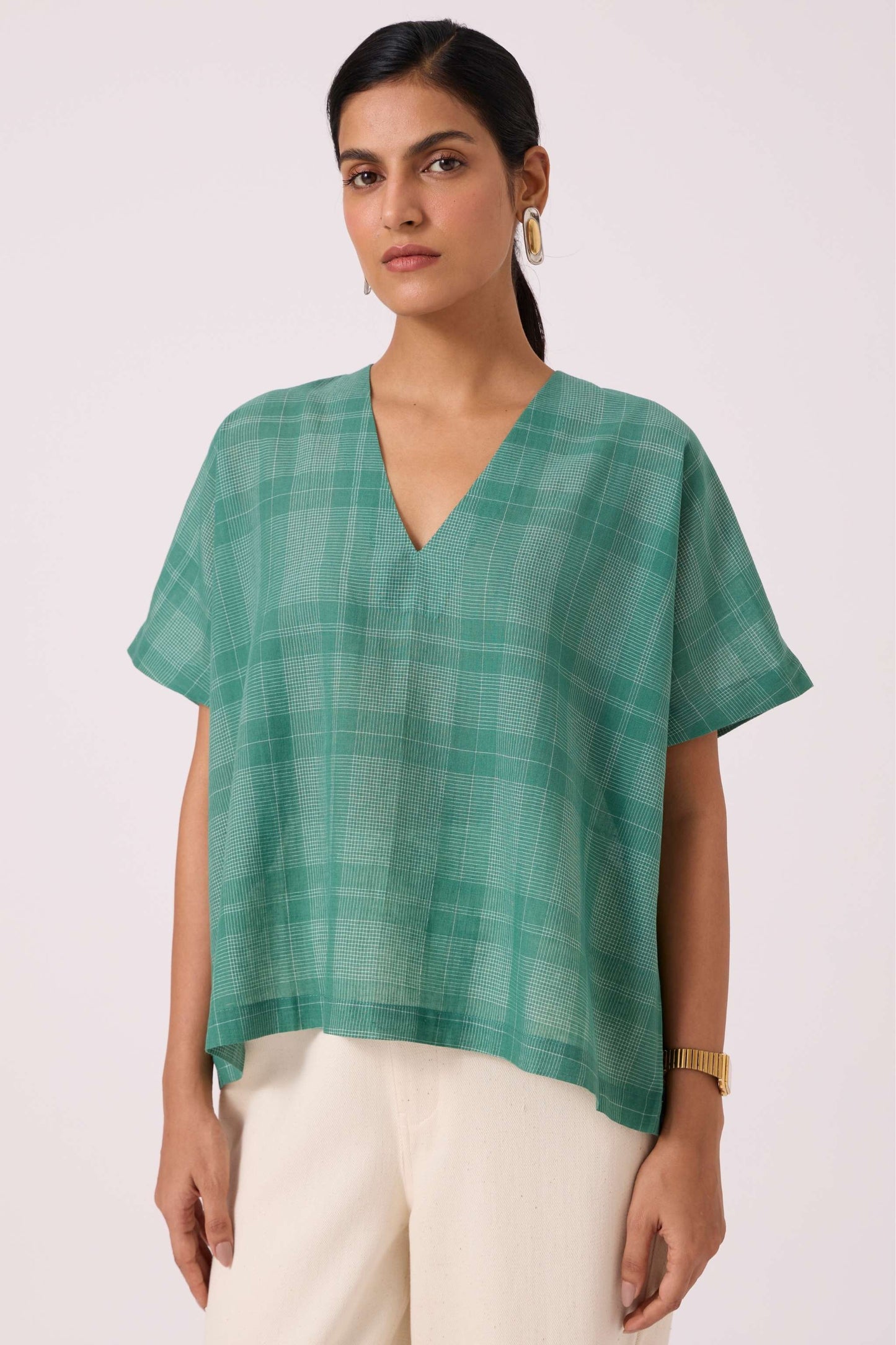 Rue Green Handwoven Top