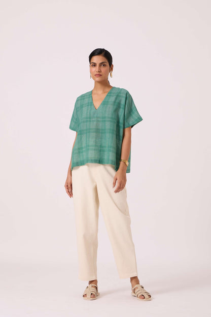 Rue Green Handwoven Top