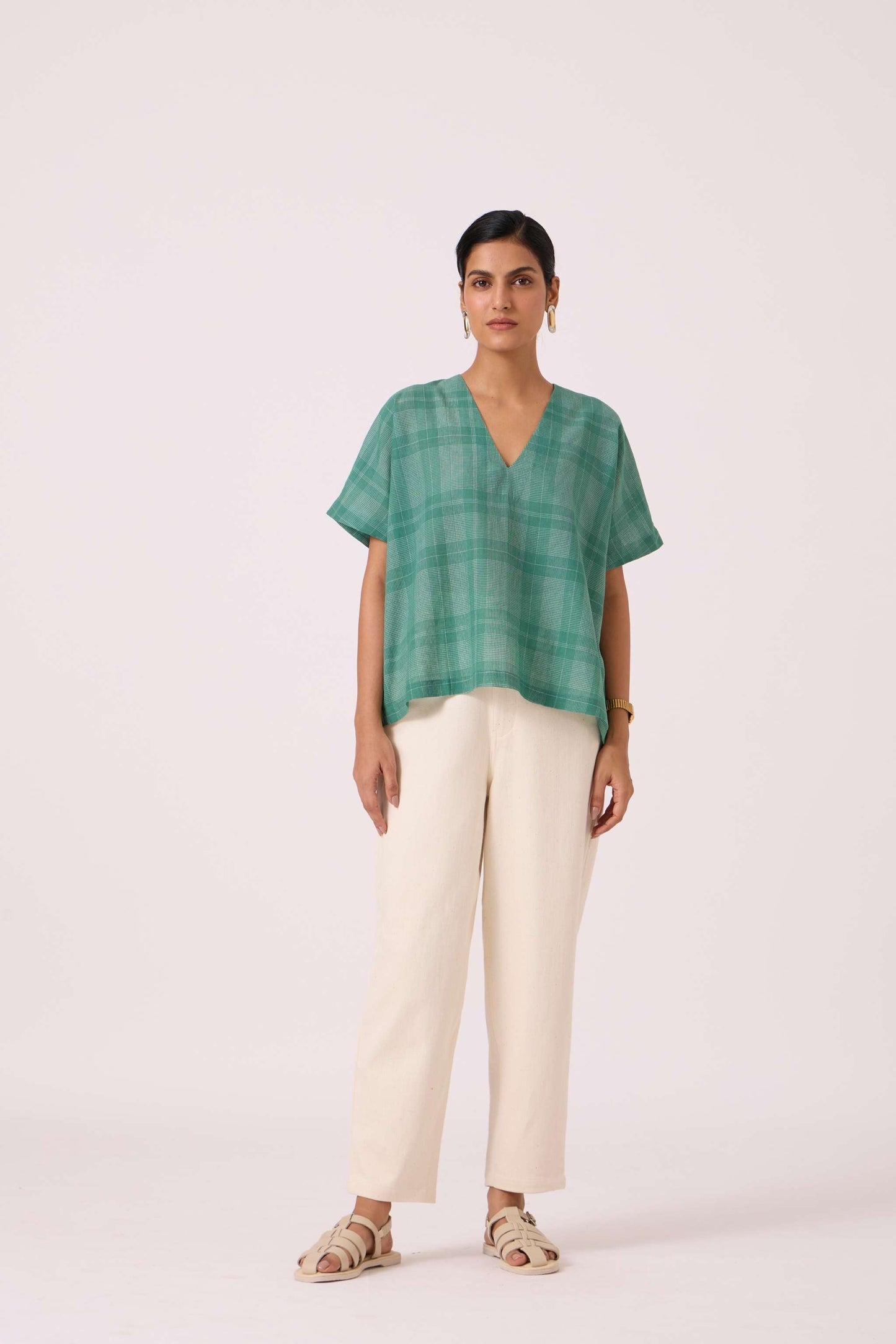 Rue Green Handwoven Top
