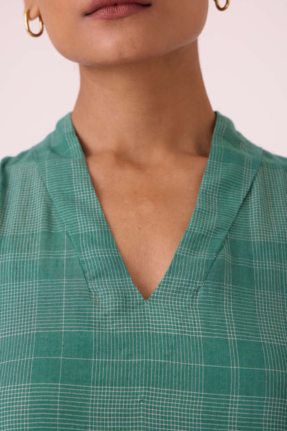Orwell Green Handwoven Dress