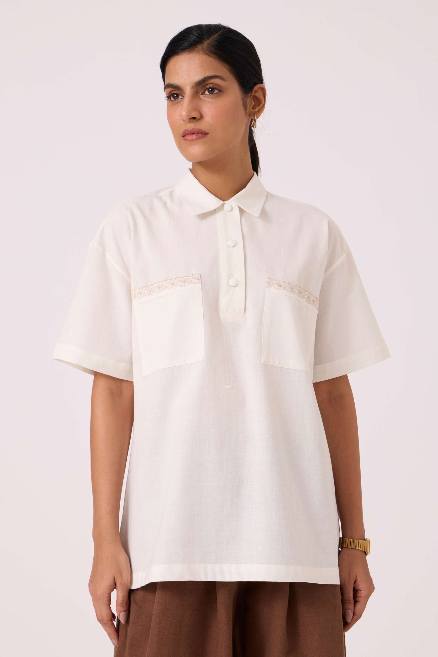 Alyosha Handwoven Embroidered Shirt