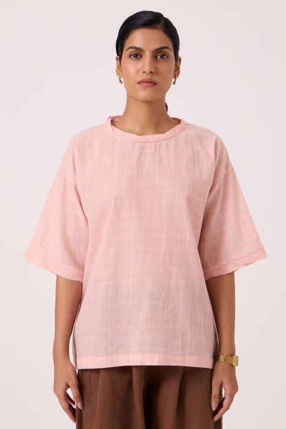 Laurie Pink Handwoven Top