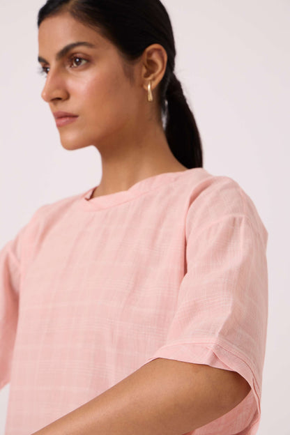 Laurie Pink Handwoven Top