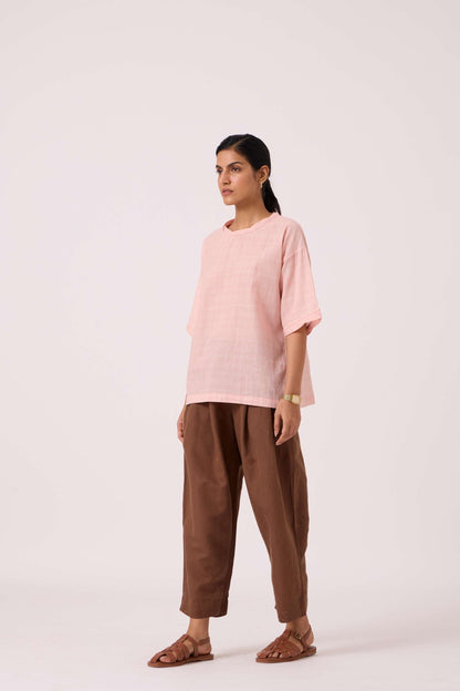 Laurie Pink Handwoven Top