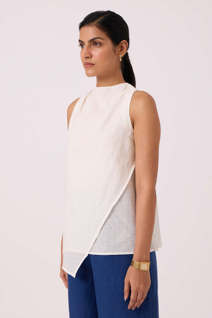 Sonya White Handwoven Halter Top