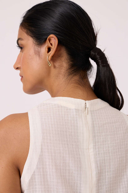 Sonya White Handwoven Halter Top