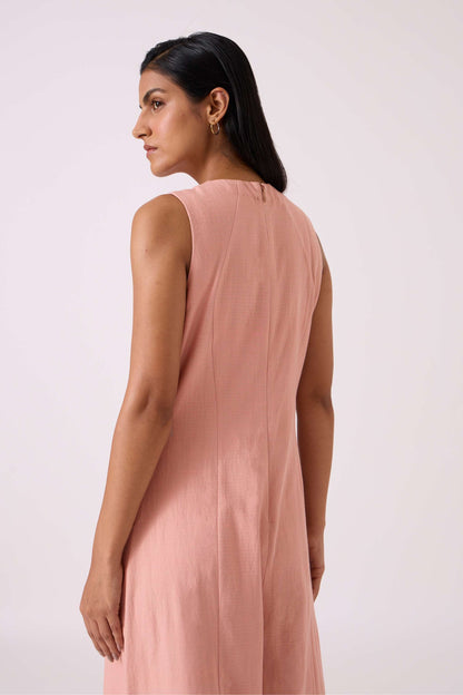 Vronsky Pink Handwoven Jumpsuit