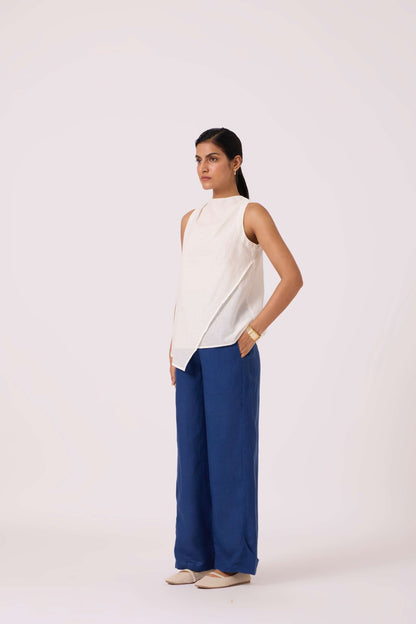 Sonya White Handwoven Halter Top