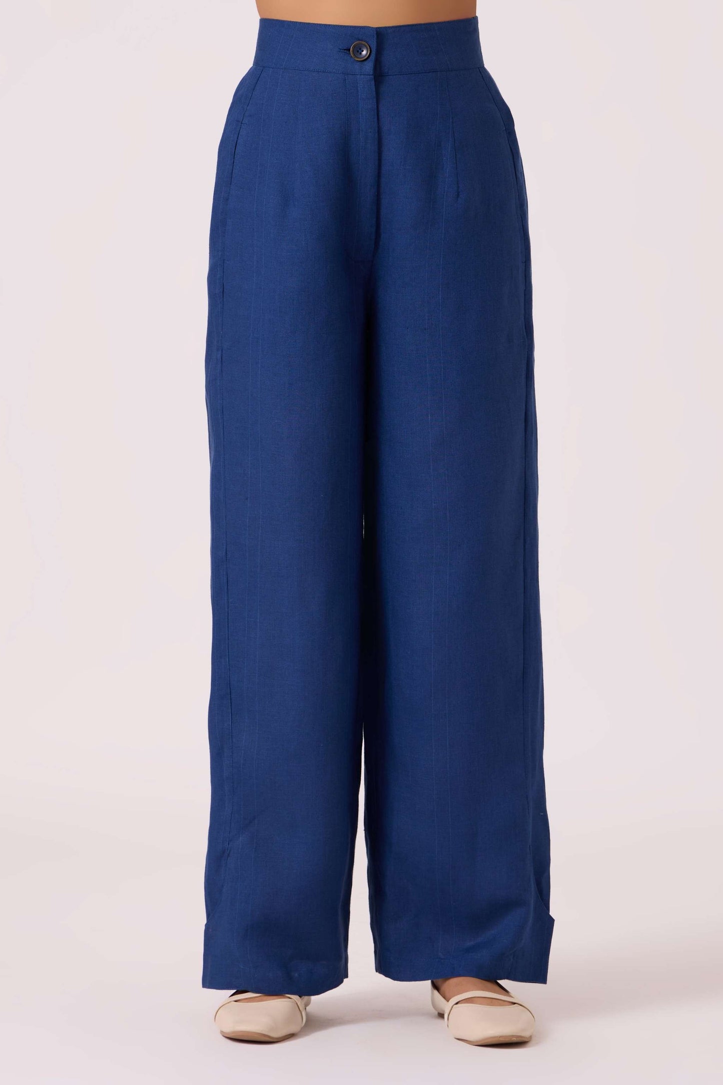 Aldous Blue Linen Pants