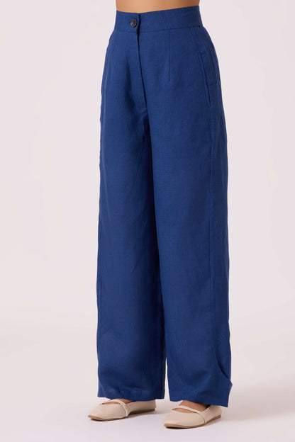 Aldous Blue Linen Pants